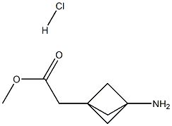 methyl 2-{3-aminobicyclo[1.1.1]pentan-1-yl}acetate hydrochloride Structure