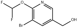 (5-bromo-6-(difluoromethoxy)pyridin-3-yl)methanol Structure