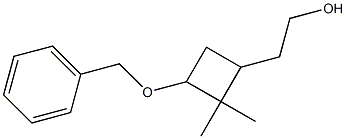 2-[3-(benzyloxy)-2,2-dimethylcyclobutyl]ethan-1-ol 化学構造式