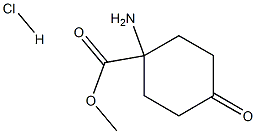 methyl 1-amino-4-oxocyclohexane-1-carboxylate hydrochloride Struktur