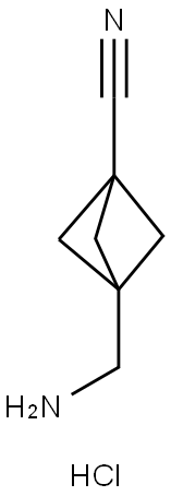 3-(aminomethyl)bicyclo[1.1.1]pentane-1-carbonitrile hydrochloride 化学構造式