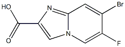 7-bromo-6-fluoro-imidazo[1,2-a]pyridine-2-carboxylic acid 化学構造式