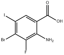 Benzoic acid, 2-amino-4-bromo-3-fluoro-5-iodo- Structure