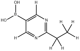 (2-(ethyl-d5)pyrimidin-5-yl-4,6-d2)boronic acid Structure