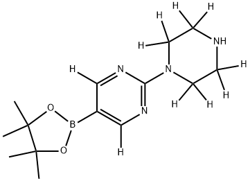 2-(piperazin-1-yl-2,2,3,3,5,5,6,6-d8)-5-(4,4,5,5-tetramethyl-1,3,2-dioxaborolan-2-yl)pyrimidine-4,6-d2|