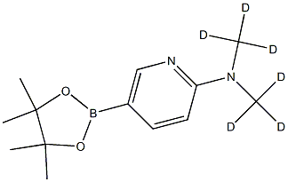 N,N-bis(methyl-d3)-5-(4,4,5,5-tetramethyl-1,3,2-dioxaborolan-2-yl)pyridin-2-amine Struktur