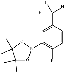 2-(2-fluoro-5-(methyl-d3)phenyl)-4,4,5,5-tetramethyl-1,3,2-dioxaborolane Structure