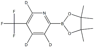 2-(4,4,5,5-tetramethyl-1,3,2-dioxaborolan-2-yl)-5-(trifluoromethyl)pyridine-3,4,6-d3 Struktur