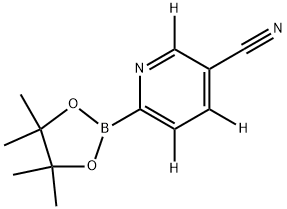 6-(4,4,5,5-tetramethyl-1,3,2-dioxaborolan-2-yl)nicotinonitrile-2,4,5-d3 Struktur