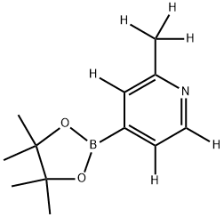 2-(methyl-d3)-4-(4,4,5,5-tetramethyl-1,3,2-dioxaborolan-2-yl)pyridine-3,5,6-d3 结构式