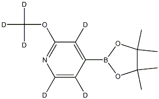 2-(methoxy-d3)-4-(4,4,5,5-tetramethyl-1,3,2-dioxaborolan-2-yl)pyridine-3,5,6-d3 化学構造式