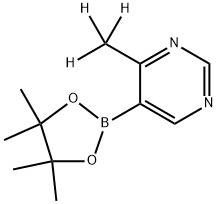 4-(methyl-d3)-5-(4,4,5,5-tetramethyl-1,3,2-dioxaborolan-2-yl)pyrimidine 结构式