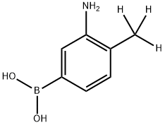 (3-amino-4-(methyl-d3)phenyl)boronic acid Struktur