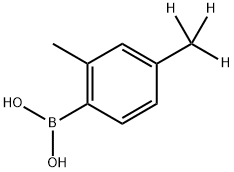 (2-methyl-4-(methyl-d3)phenyl)boronic acid Struktur