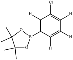 2-(3-chlorophenyl-2,4,5,6-d4)-4,4,5,5-tetramethyl-1,3,2-dioxaborolane 结构式