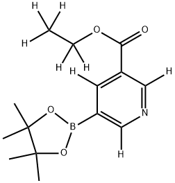 ethyl-d5 5-(4,4,5,5-tetramethyl-1,3,2-dioxaborolan-2-yl)nicotinate-2,4,6-d3 Structure