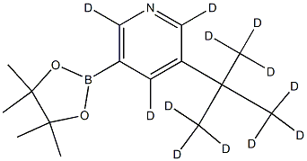 3-(2-(methyl-d3)propan-2-yl-1,1,1,3,3,3-d6)-5-(4,4,5,5-tetramethyl-1,3,2-dioxaborolan-2-yl)pyridine-2,4,6-d3,2241875-04-5,结构式