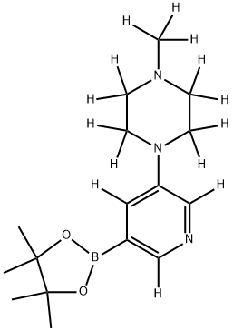 1-(methyl-d3)-4-(5-(4,4,5,5-tetramethyl-1,3,2-dioxaborolan-2-yl)pyridin-3-yl-2,4,6-d3)piperazine-2,2,3,3,5,5,6,6-d8 Structure