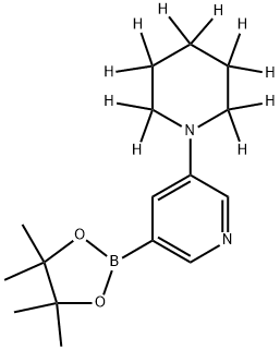 3-(piperidin-1-yl-d10)-5-(4,4,5,5-tetramethyl-1,3,2-dioxaborolan-2-yl)pyridine Struktur