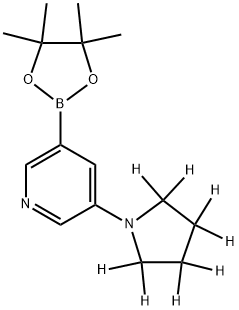 3-(pyrrolidin-1-yl-d8)-5-(4,4,5,5-tetramethyl-1,3,2-dioxaborolan-2-yl)pyridine Struktur