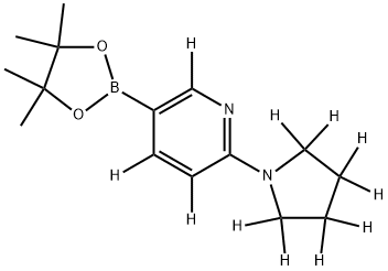 2-(pyrrolidin-1-yl-d8)-5-(4,4,5,5-tetramethyl-1,3,2-dioxaborolan-2-yl)pyridine-3,4,6-d3 Structure