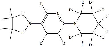 2-(piperidin-1-yl-d10)-5-(4,4,5,5-tetramethyl-1,3,2-dioxaborolan-2-yl)pyridine-3,4,6-d3,2241875-45-4,结构式