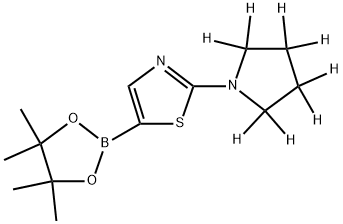 2-(pyrrolidin-1-yl-d8)-5-(4,4,5,5-tetramethyl-1,3,2-dioxaborolan-2-yl)thiazole Structure