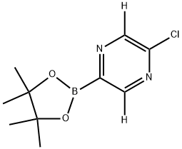 2-chloro-5-(4,4,5,5-tetramethyl-1,3,2-dioxaborolan-2-yl)pyrazine-3,6-d2 化学構造式