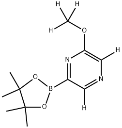 2-(methoxy-d3)-6-(4,4,5,5-tetramethyl-1,3,2-dioxaborolan-2-yl)pyrazine-3,5-d2 Structure