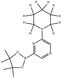 2-(piperidin-1-yl-d10)-6-(4,4,5,5-tetramethyl-1,3,2-dioxaborolan-2-yl)pyrazine Struktur