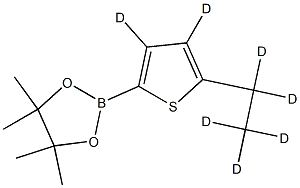 2-(5-(ethyl-d5)thiophen-2-yl-3,4-d2)-4,4,5,5-tetramethyl-1,3,2-dioxaborolane Structure
