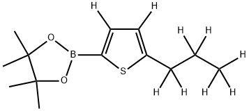 4,4,5,5-tetramethyl-2-(5-(propyl-d7)thiophen-2-yl-3,4-d2)-1,3,2-dioxaborolane Structure