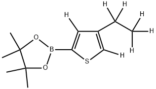 2-(4-(ethyl-d5)thiophen-2-yl-3,5-d2)-4,4,5,5-tetramethyl-1,3,2-dioxaborolane 结构式