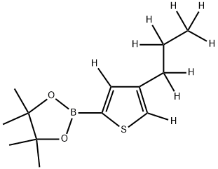 4,4,5,5-tetramethyl-2-(4-(propyl-d7)thiophen-2-yl-3,5-d2)-1,3,2-dioxaborolane Struktur