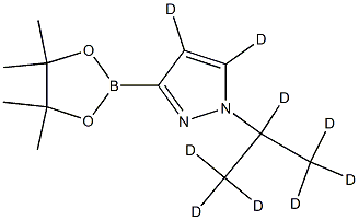 1-(propan-2-yl-d7)-3-(4,4,5,5-tetramethyl-1,3,2-dioxaborolan-2-yl)-1H-pyrazole-4,5-d2 Structure