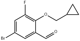 5-Bromo-2-cyclopropylmethoxy-3-fluorobenzaldehyde Structure