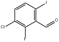3-chloro-2-fluoro-6-iodobenzaldehyde Structure