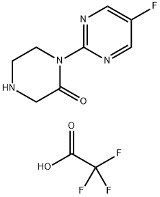 1-(5-FLUOROPYRIMIDIN-2-YL)PIPERAZIN-2-ONE; TRIFLUOROACETIC ACID, 2244721-34-2, 结构式