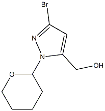 (3-溴-1-(四氢-2H-吡喃-2-基)-1H-吡唑-5-基)甲醇,2246722-82-5,结构式