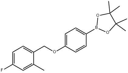 2-[4-(4-Fluoro-2-methylbenzyloxy)-phenyl]-4,4,5,5-tetramethyl-[1,3,2]dioxaborolane,2246843-54-7,结构式