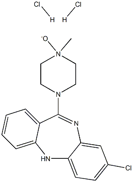 8-Chloro-11-(4-methyl-4-oxido-1-piperazinyl)-5H-dibenzo[b,e][1,4]diazepine dihydrochloride 结构式
