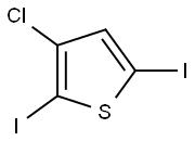 3-chloro-2,5-diiodothiophene Struktur