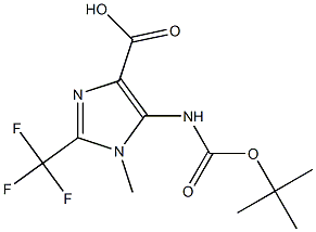 5-((tert-butoxycarbonyl)amino)-1-methyl-2-(trifluoromethyl)-1H-imidazole-4-carboxylic acid, 2250242-94-3, 结构式