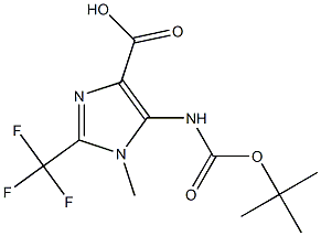 5-((tert-butoxycarbonyl)amino)-1-methyl-2-(trifluoromethyl)-1H-imidazole-4-carboxylic acid|5-((tert-butoxycarbonyl)amino)-1-methyl-2-(trifluoromethyl)-1H-imidazole-4-carboxylic acid