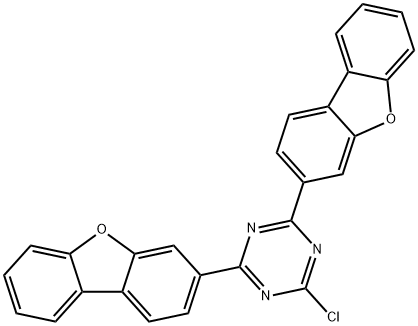 2-氯-4,6-双(二苯并[B,D]呋喃-3-基)-1,3,5-三嗪 结构式