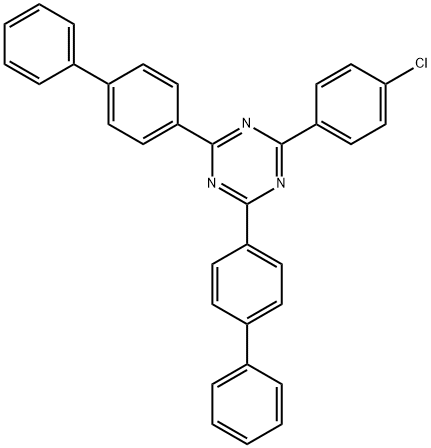 1,3,5-Triazine, 2,4-bis([1,1'-biphenyl]-4-yl)-6-(4-chlorophenyl)- Struktur