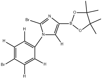 2-bromo-1-(4-bromophenyl-2,3,5,6-d4)-4-(4,4,5,5-tetramethyl-1,3,2-dioxaborolan-2-yl)-1H-imidazole-5-d Structure