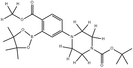 tert-butyl 4-(4-((methoxy-d3)carbonyl)-3-(4,4,5,5-tetramethyl-1,3,2-dioxaborolan-2-yl)phenyl)piperazine-1-carboxylate-2,2,3,3,5,5,6,6-d8|