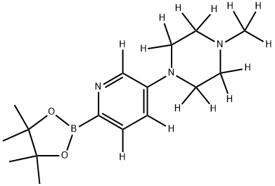 1-(methyl-d3)-4-(6-(4,4,5,5-tetramethyl-1,3,2-dioxaborolan-2-yl)pyridin-3-yl-2,4,5-d3)piperazine-2,2,3,3,5,5,6,6-d8 Structure