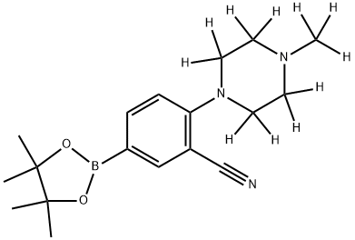 2-(4-(methyl-d3)piperazin-1-yl-2,2,3,3,5,5,6,6-d8)-5-(4,4,5,5-tetramethyl-1,3,2-dioxaborolan-2-yl)benzonitrile|